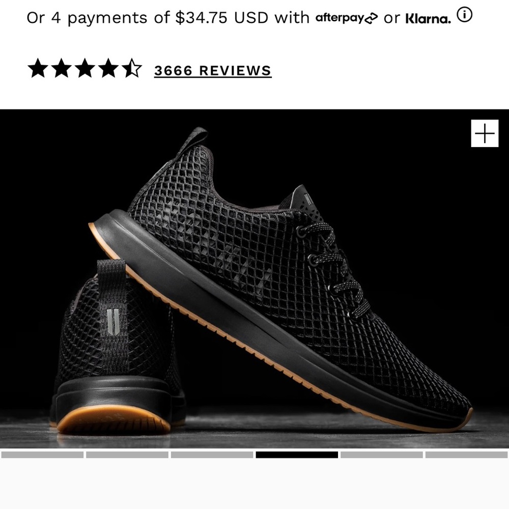 BLACK GUM MESH RUNNER (WOMEN'S) Size 7